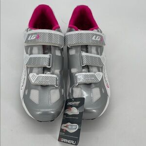 NWT Louis Garneau Jade Cycling Shoes Women Size 42/11-Pink-White-Silver